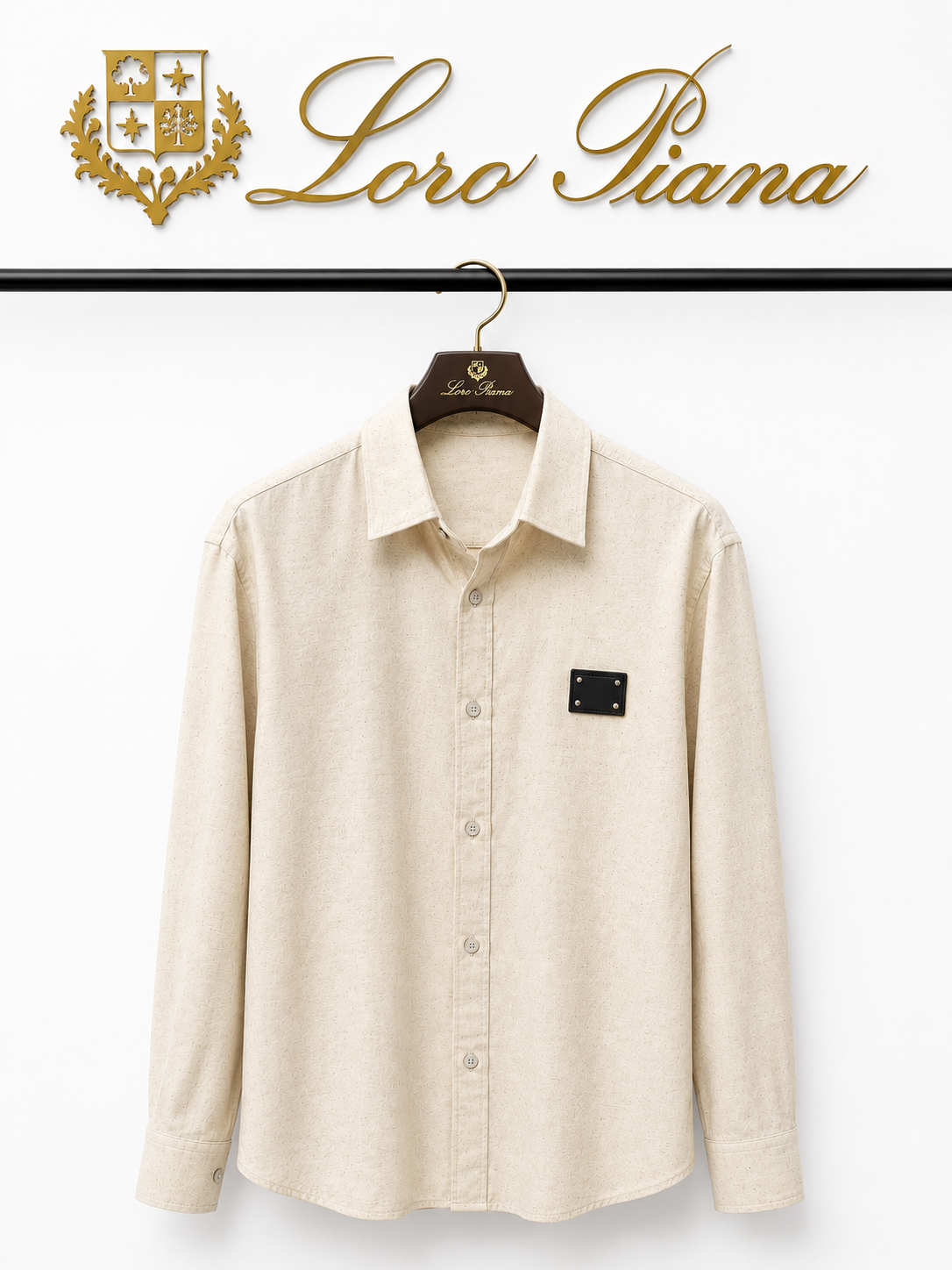 Loro Piana Luxury Beige Long-Sleeve Shirt