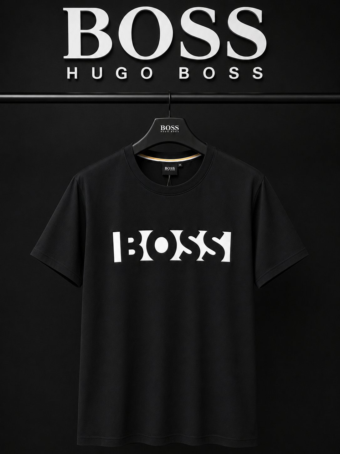 Hugo Boss Premium Black Graphic T-Shirt