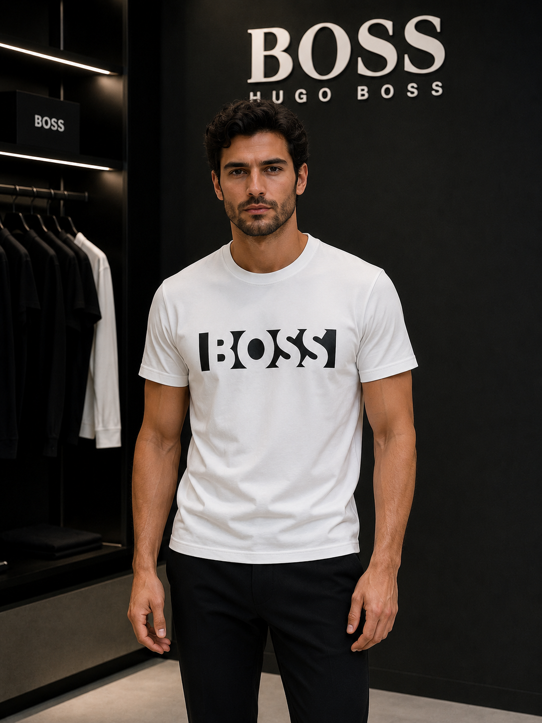 Hugo Boss White Logo T-Shirt