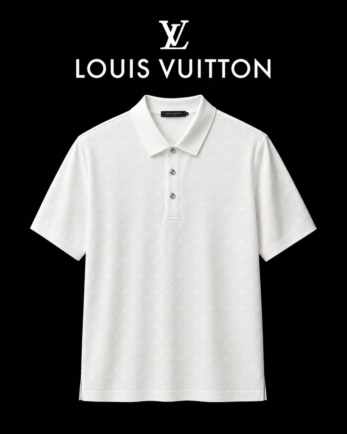 Louis Vuitton Premium White Polo Shirt