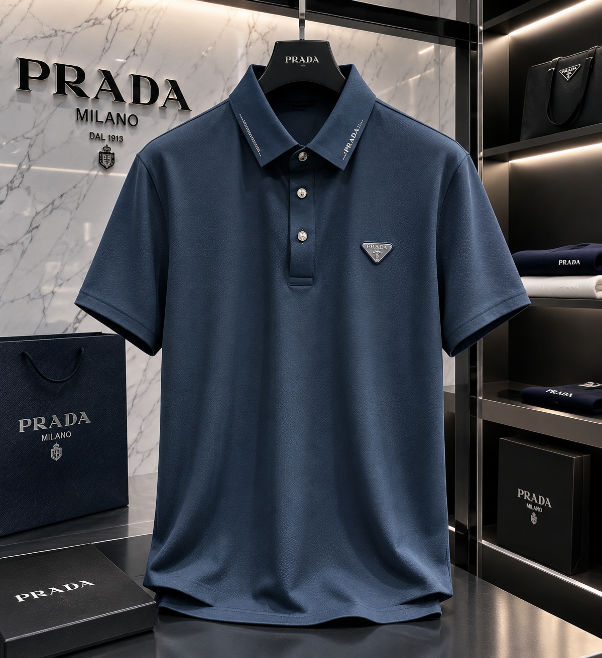 Prada Milano Polo T- Shirt