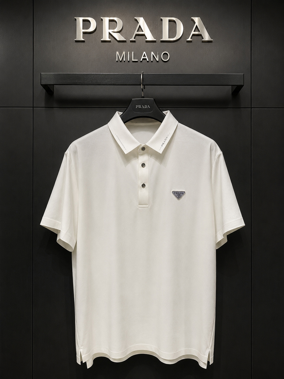 Prada Milano White Polo T- Shirt