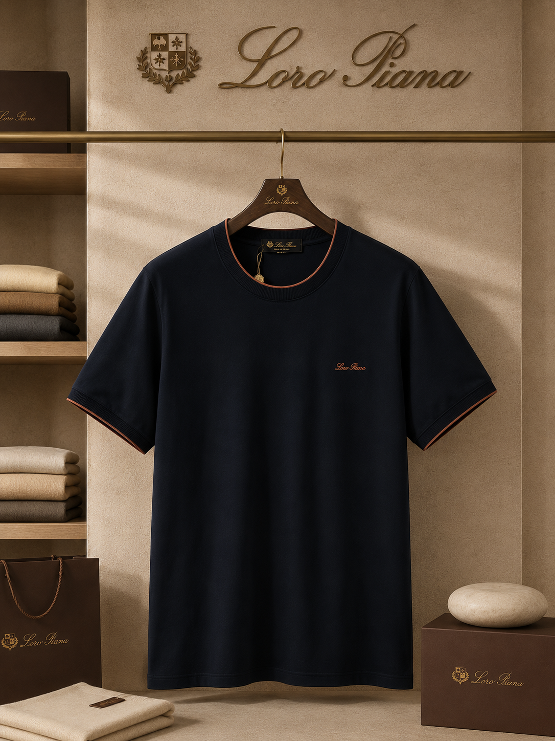 Loro Piana Black Premium T-Shirt | Minimal Luxury & Everyday Elegance