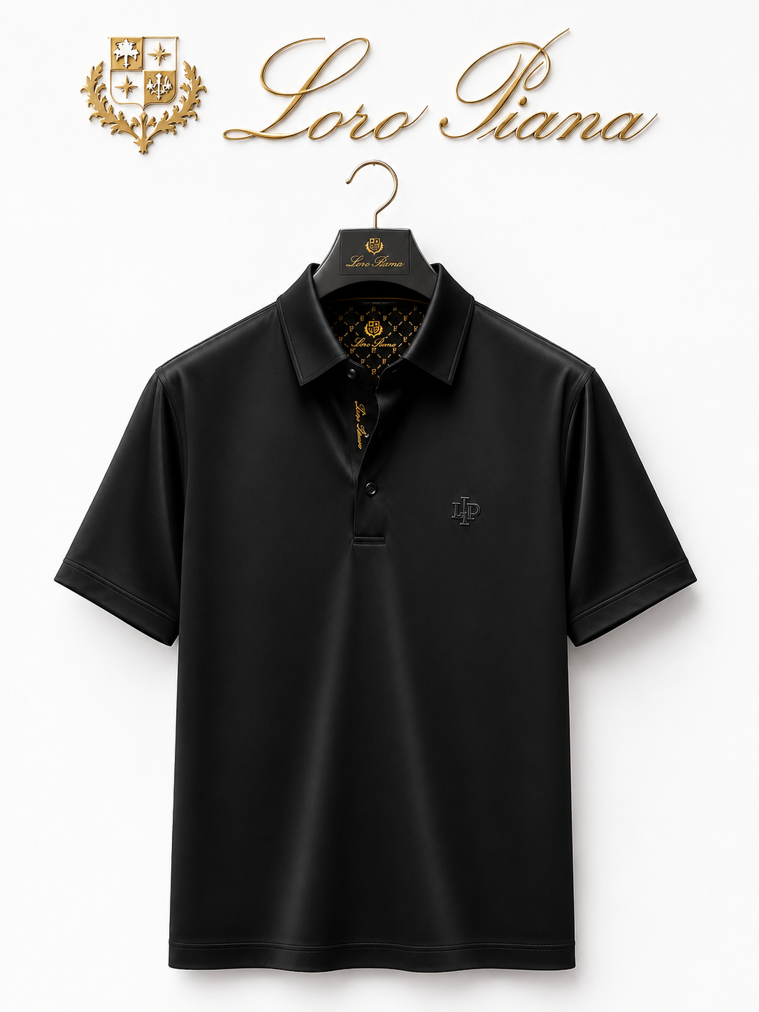 Loro Piana Premium Black Polo Shirt
