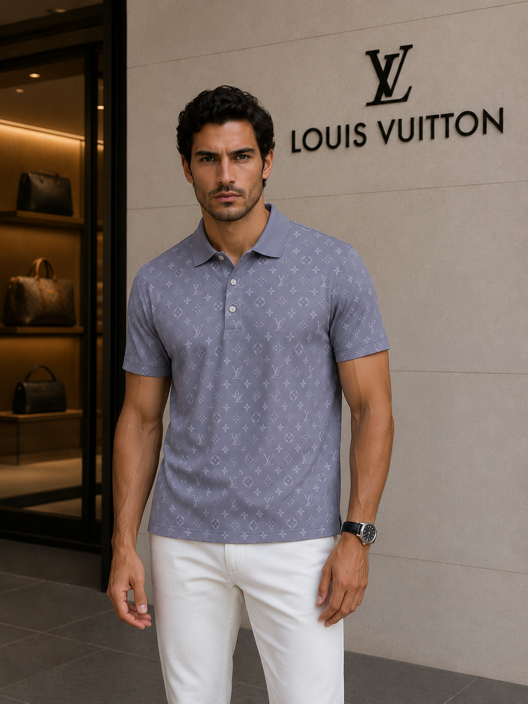 Louis Vuitton Premium Lavender Polo Shirt
