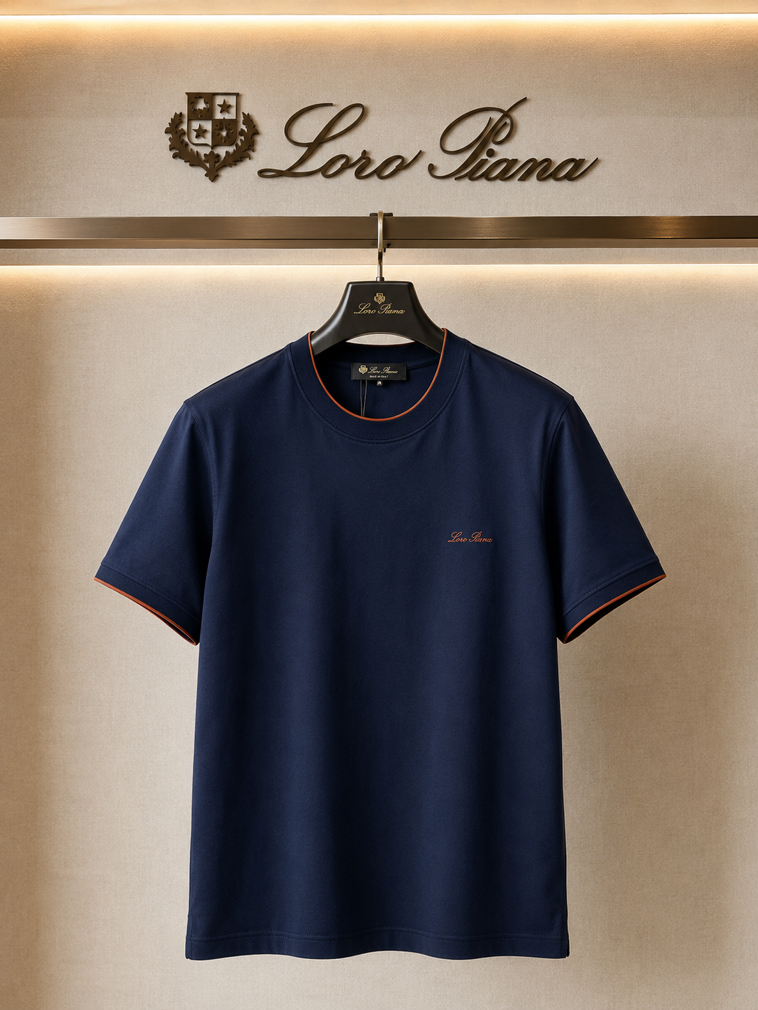 Loro Piana Navy Blue Premium T-Shirt | Classic Luxury & Timeless Style