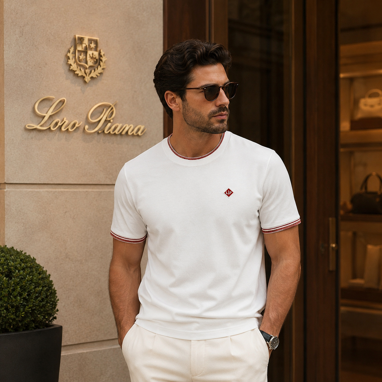 Loro Piana Premium Tee – Quiet Luxury in white