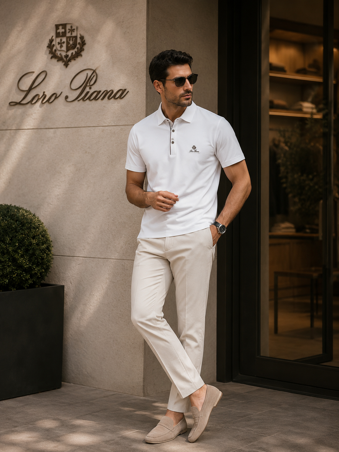 Loro Piana Classic Polo Shirt – White Edition