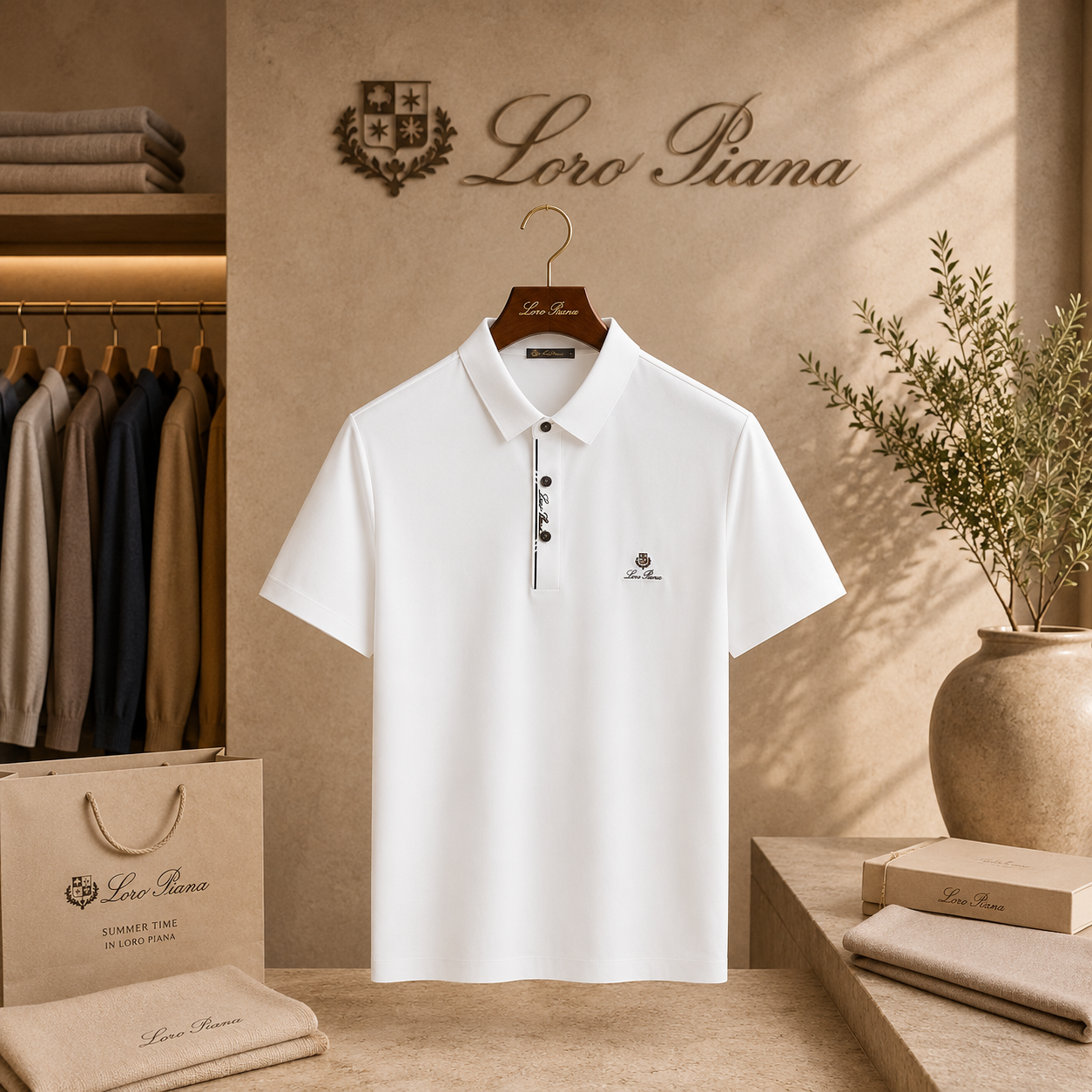 Loro Piana Classic Polo Shirt – White Edition