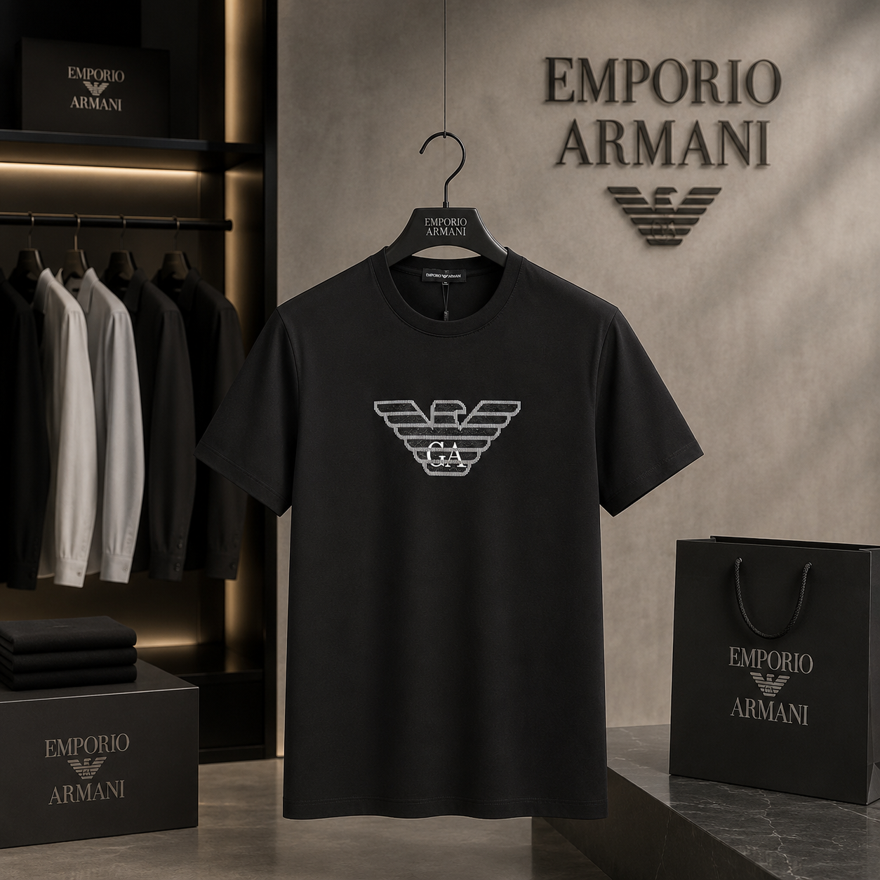Emporio Armani Milano Black T-Shirt