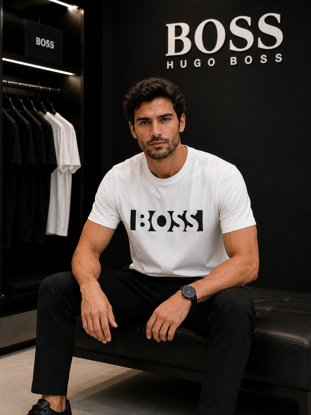 Hugo Boss White Logo T-Shirt