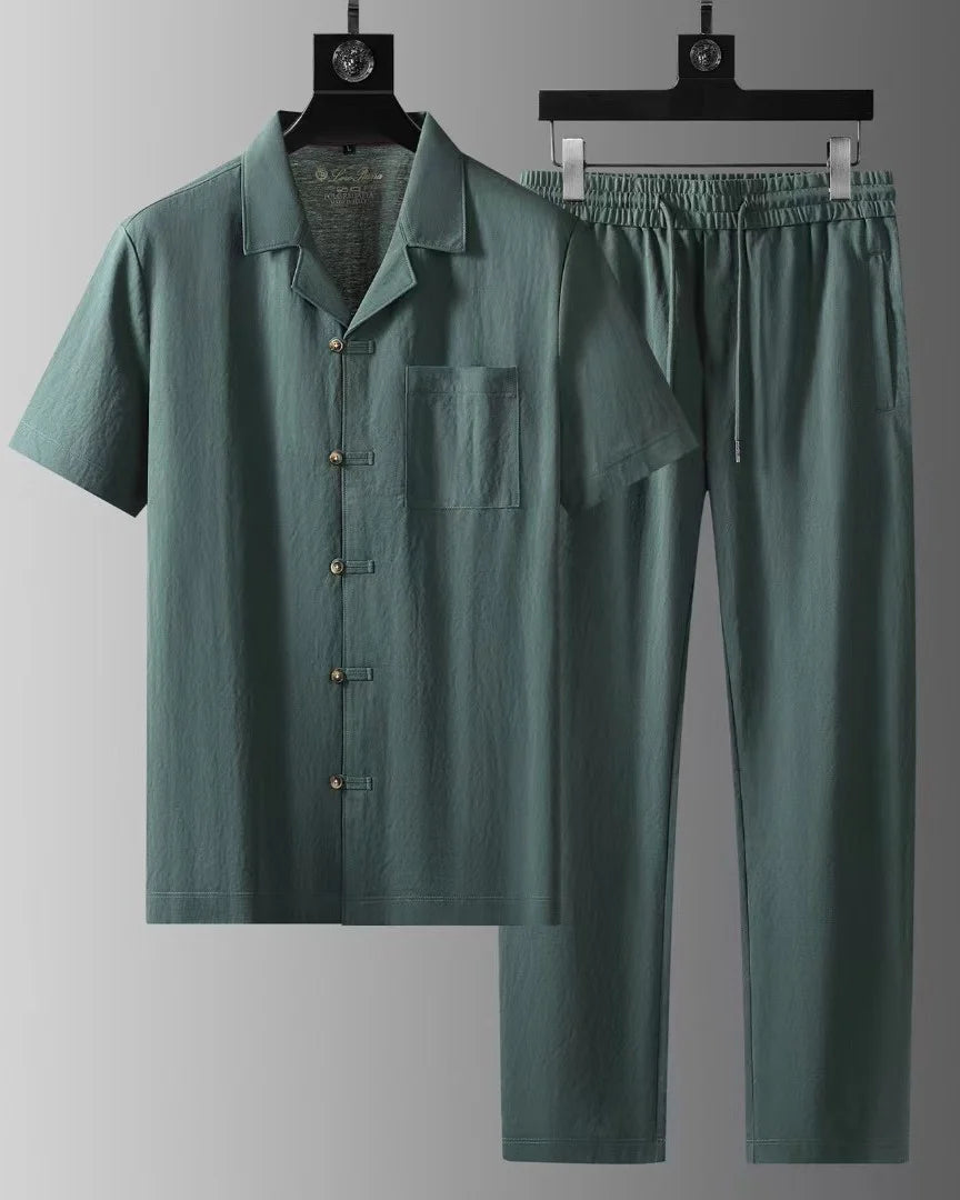 Loro Piana - Summer City Linen-Blend Two-Piece Set - Sage Green