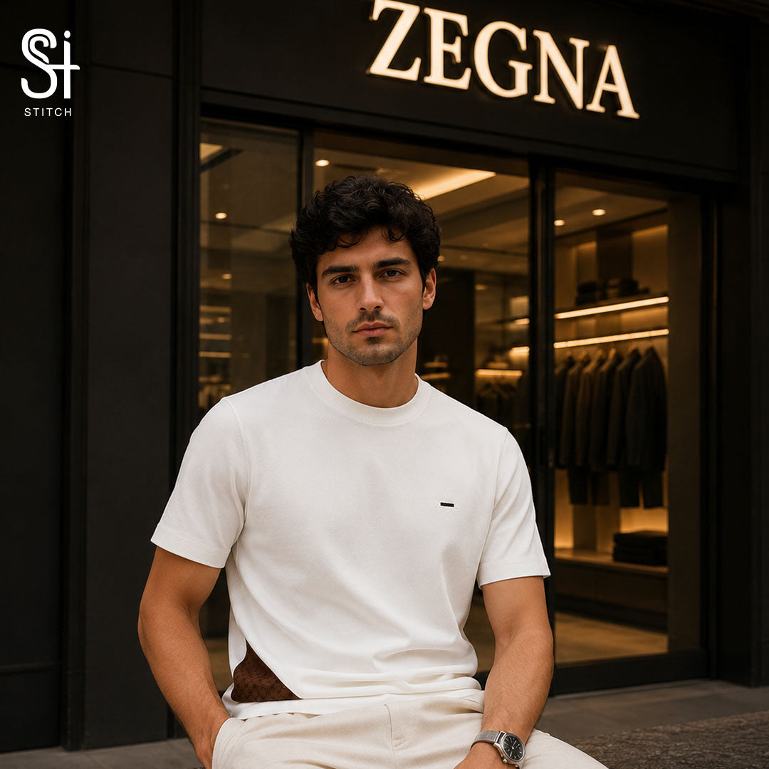 ZEGNA Minimalist White T-Shirt