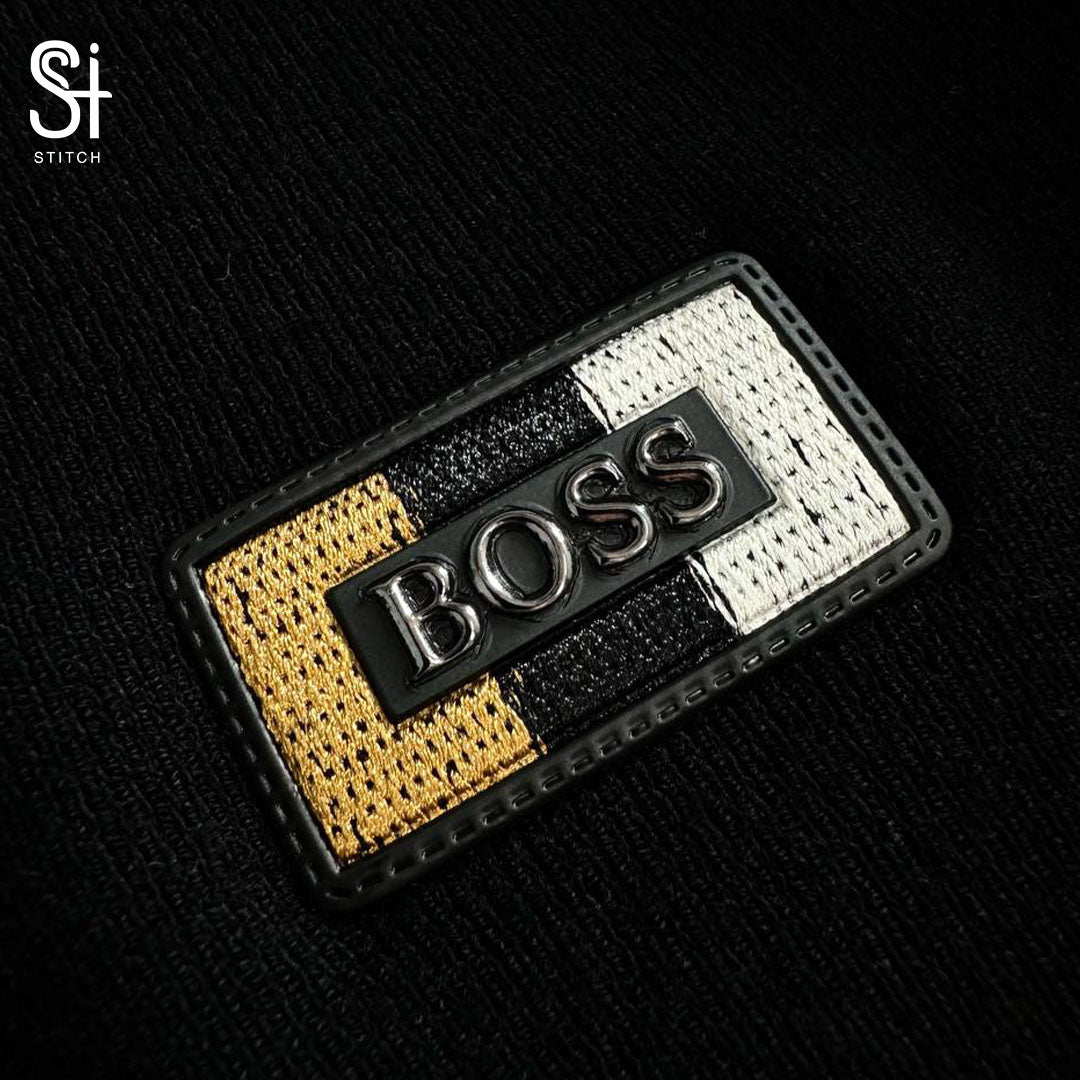 BOSS Black Zip Polo T-Shirt