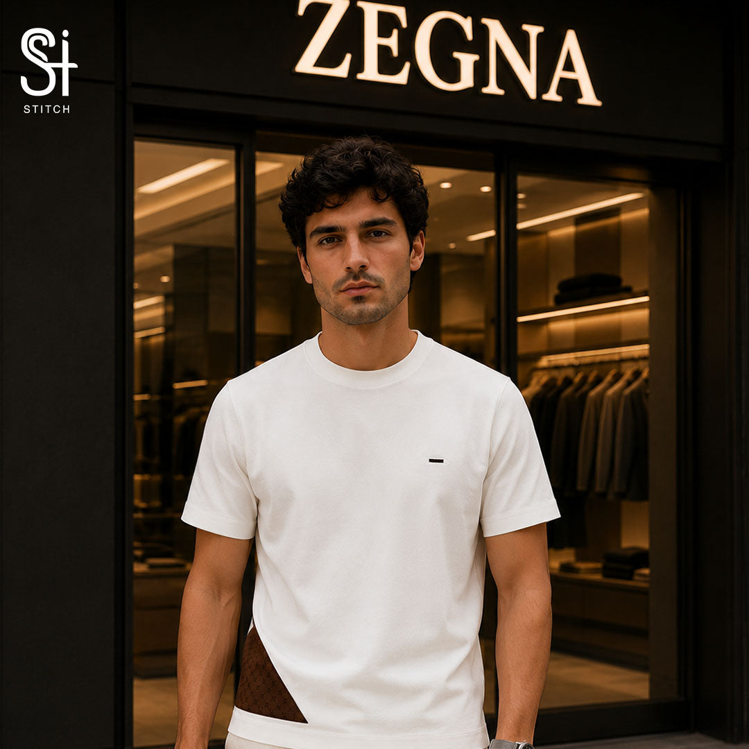 ZEGNA Minimalist White T-Shirt