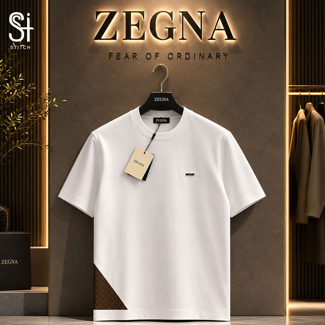 ZEGNA Minimalist White T-Shirt