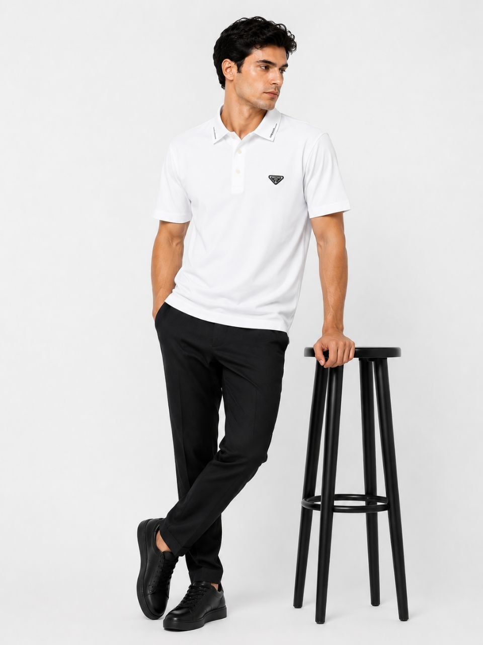 Prada Milano White Polo T- Shirt