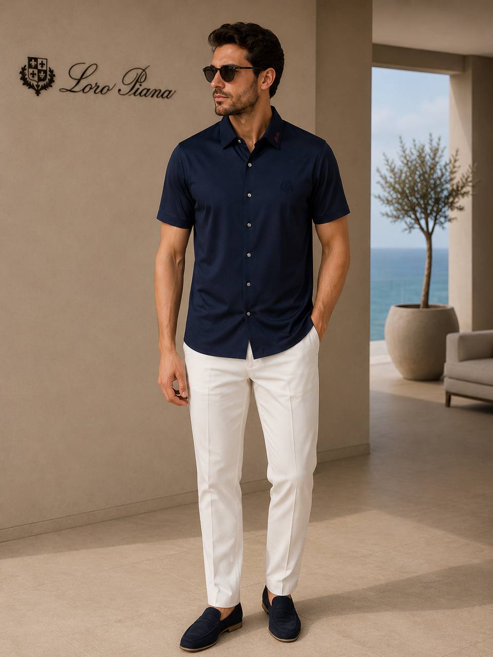 Loro Piana Navy Shirt