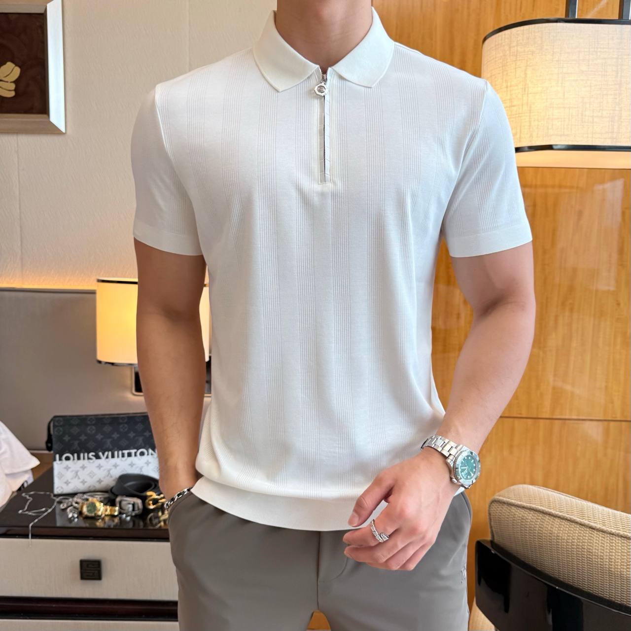 Stefano Ricci Luxury Zip Polo – Modern Italian Sophistication ✨