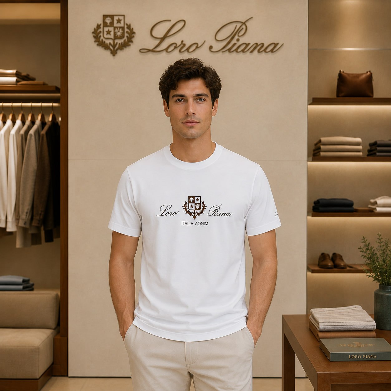Loro Piana Signature T-Shirt – White Edition