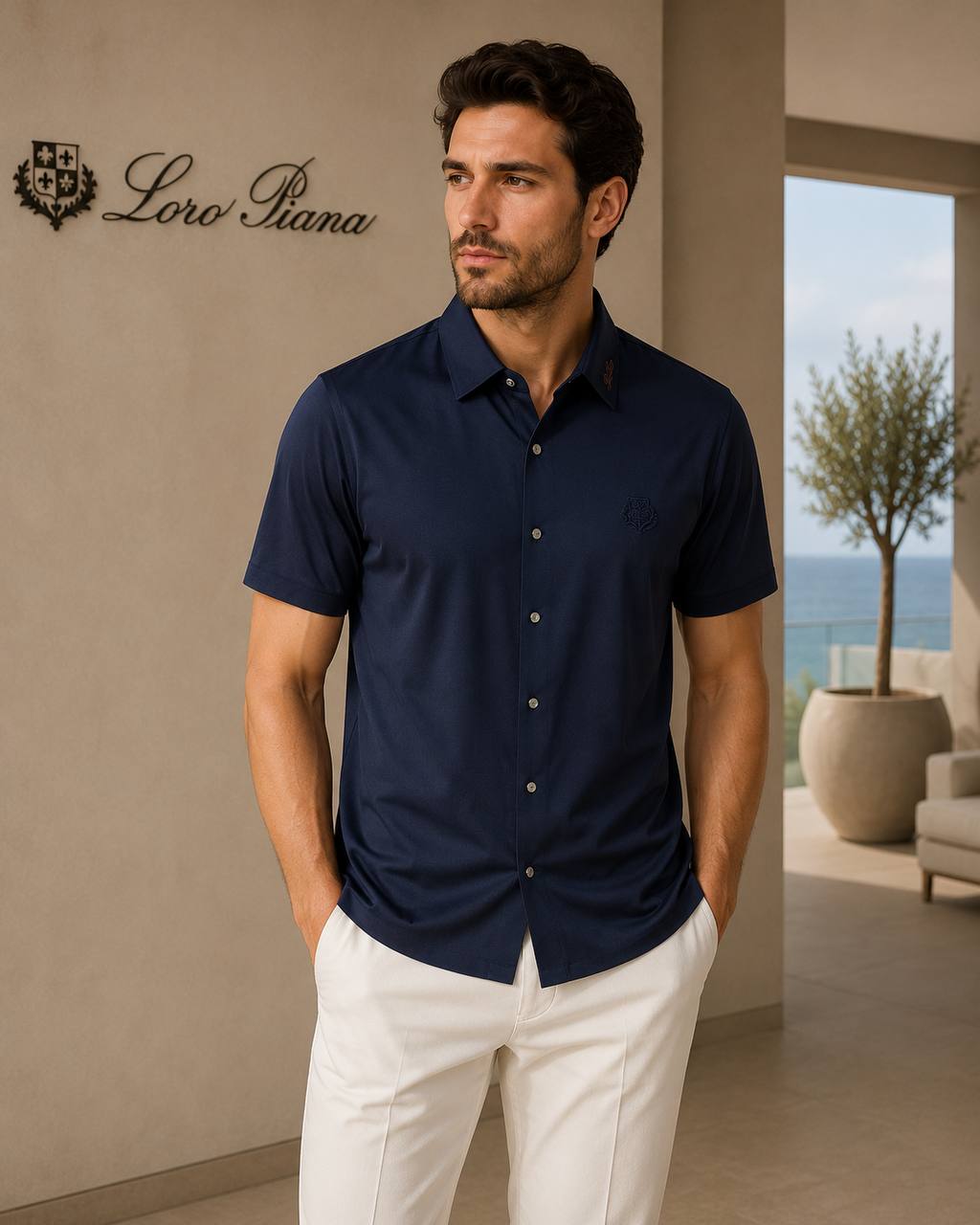 Loro Piana Navy Shirt