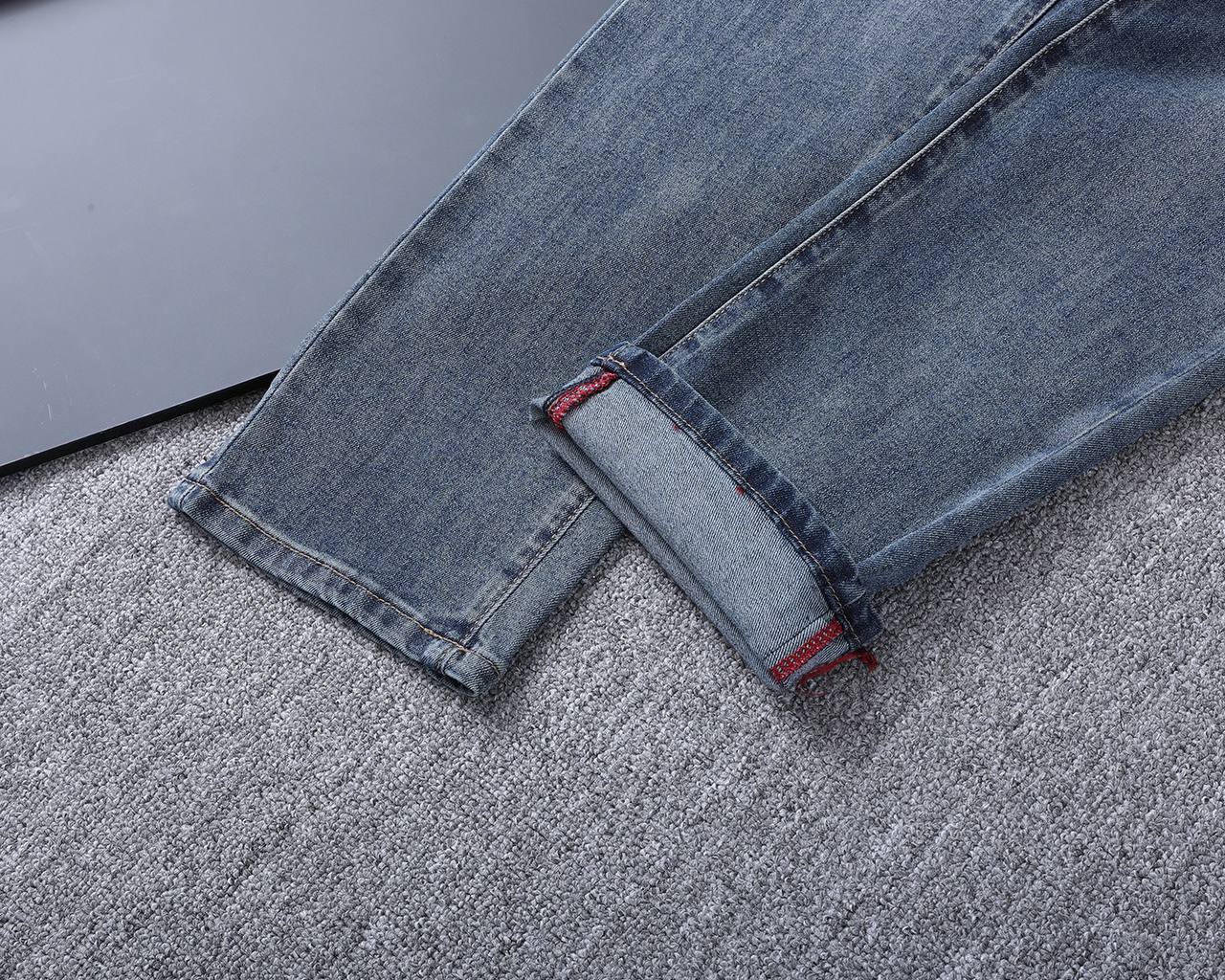 Prada Milano Light Blue Denim Jeans – Signature Logo Straight Fit | Premium Men's Jeans