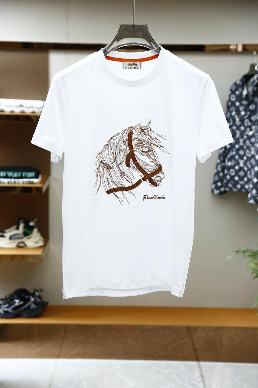 Hermès Graphic T-Shirt – Elegant White