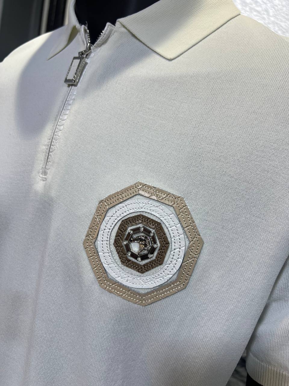 Stefano Ricci luxury white polo shirt