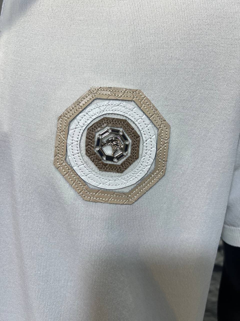Stefano Ricci luxury white polo shirt