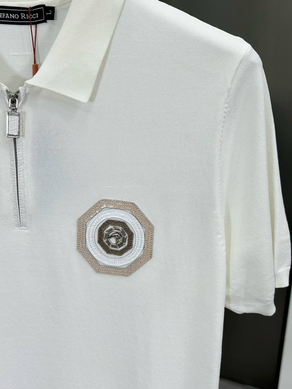 Stefano Ricci luxury white polo shirt