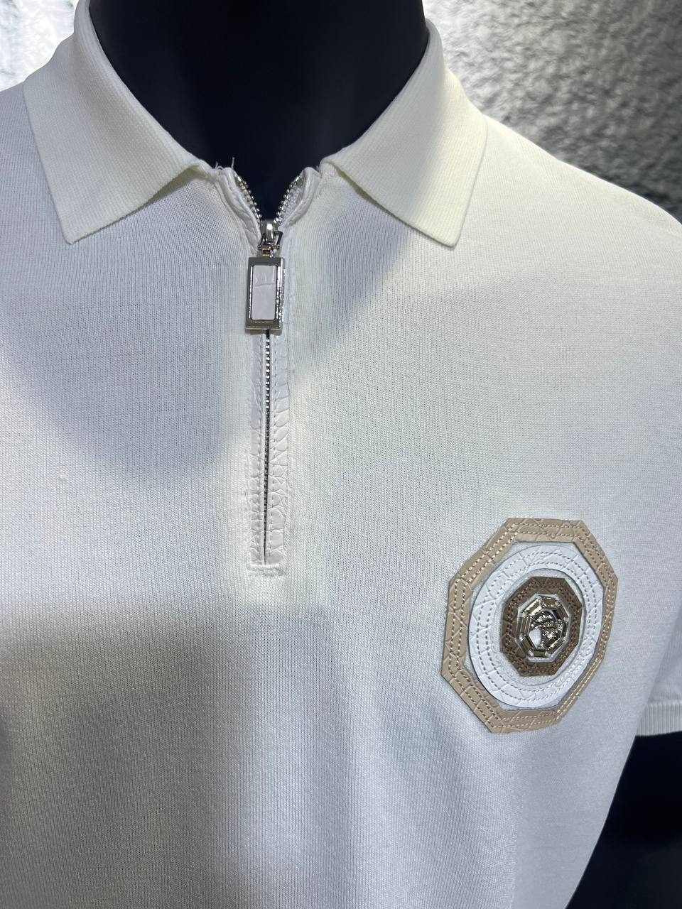 Stefano Ricci luxury white polo shirt