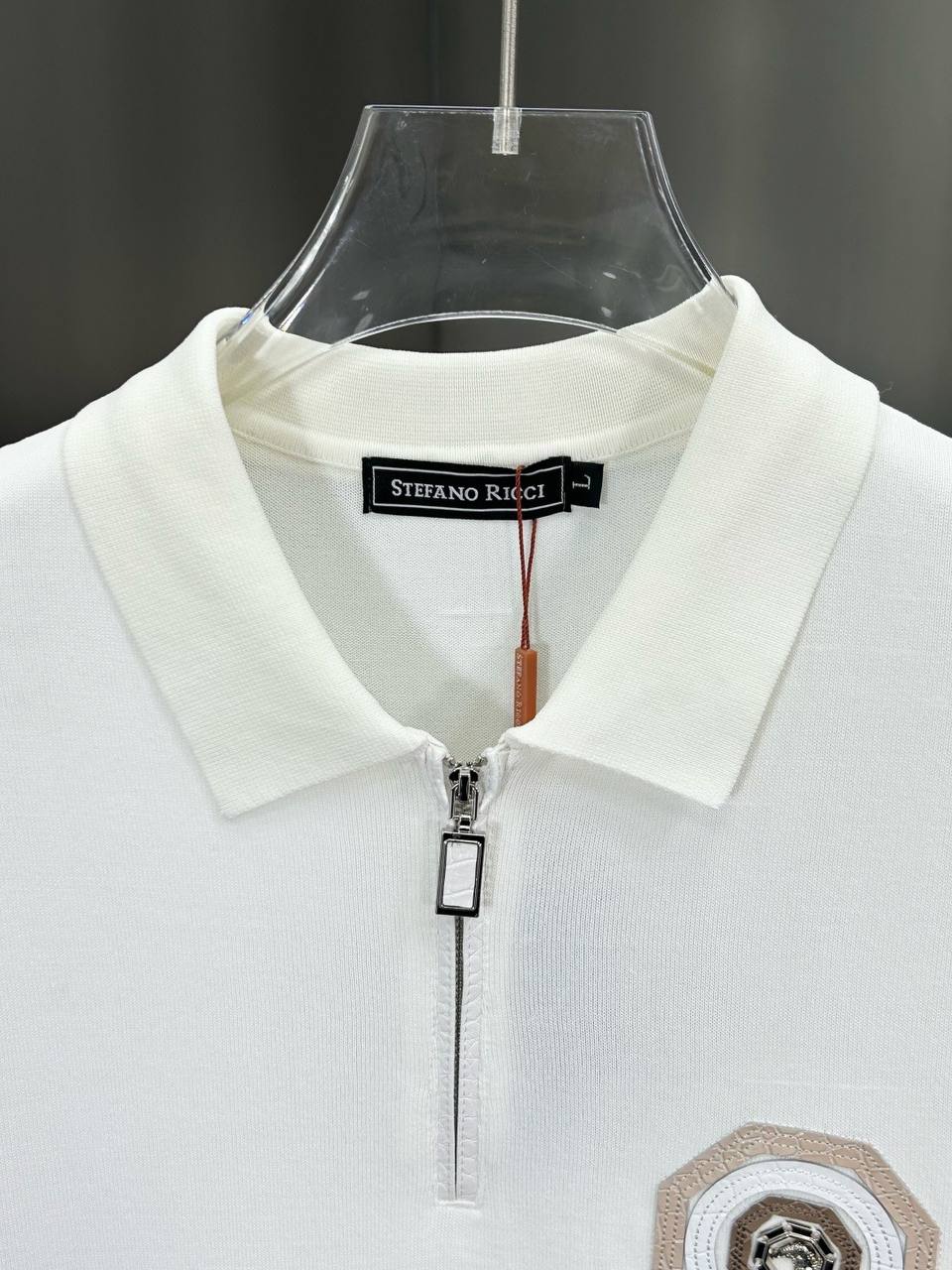 Stefano Ricci luxury white polo shirt