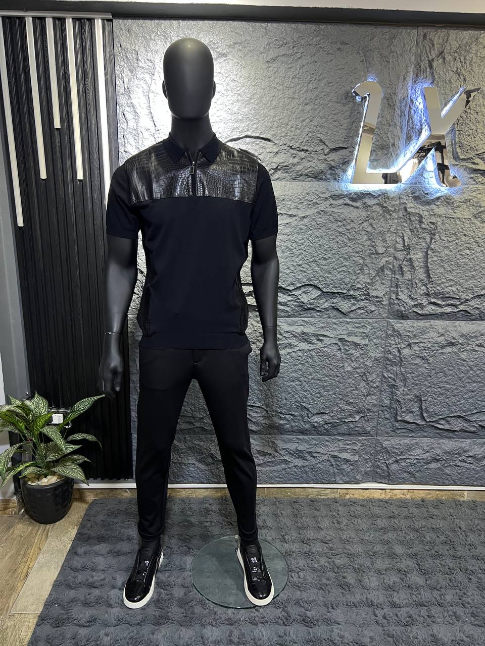 Stefano Ricci luxury black polo shirt