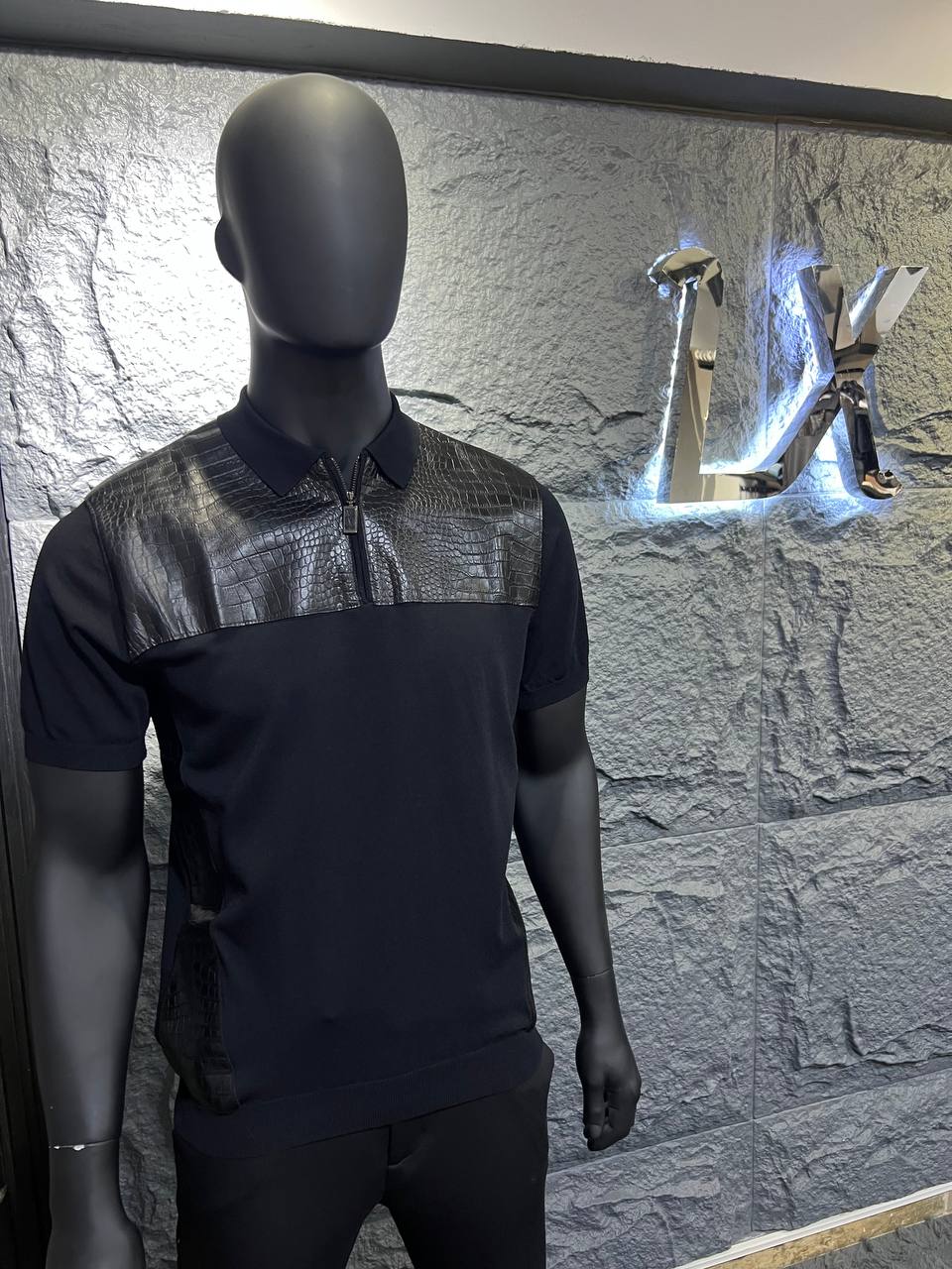 Stefano Ricci luxury black polo shirt