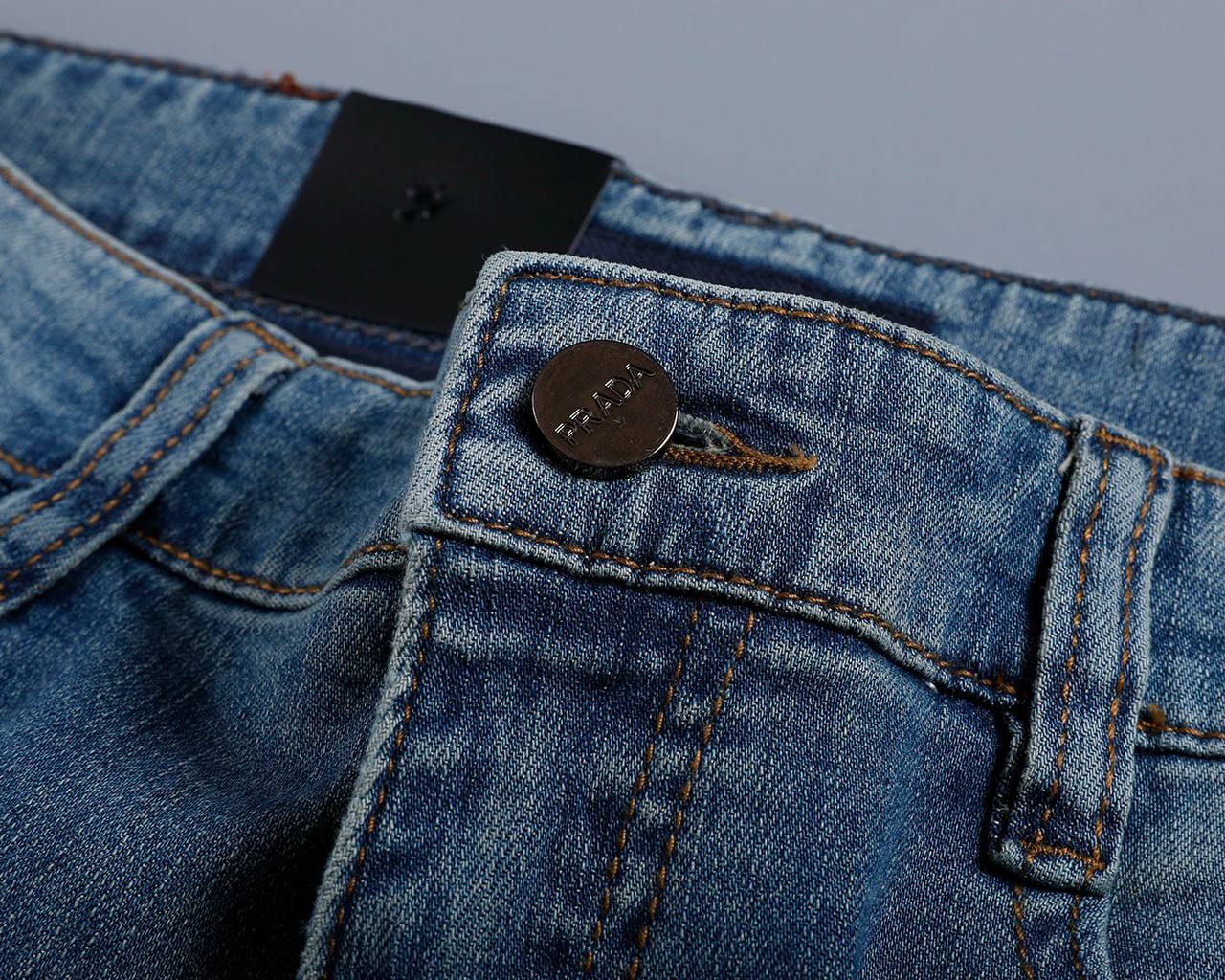 Prada Light Wash Denim Jeans – Classic Slim Fit | Premium Men's Jeans