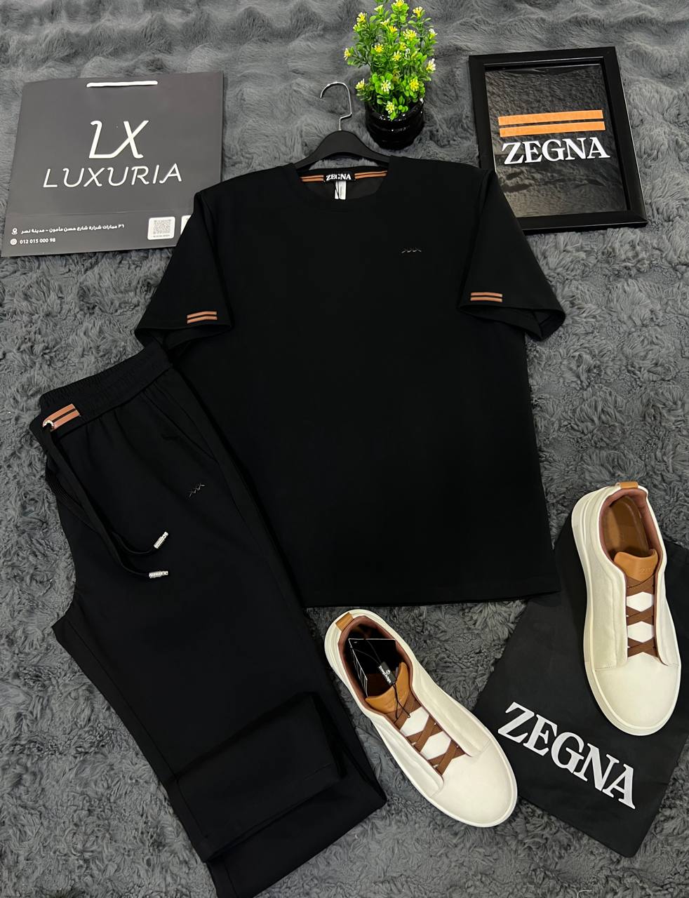 Zegna Luxury Casual Set – Modern Minimal Elegance