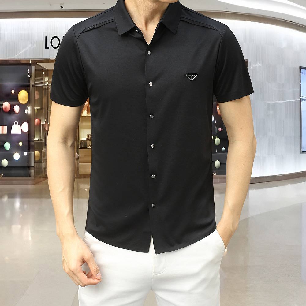 Prada Milano Short Sleeve Shirt – Refined Modern Elegance