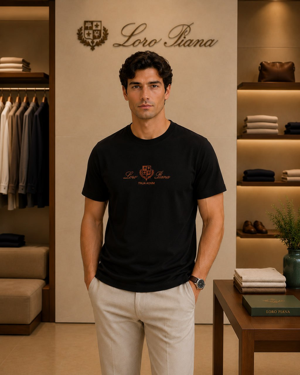 Loro Piana Signature T-Shirt – Black Edition