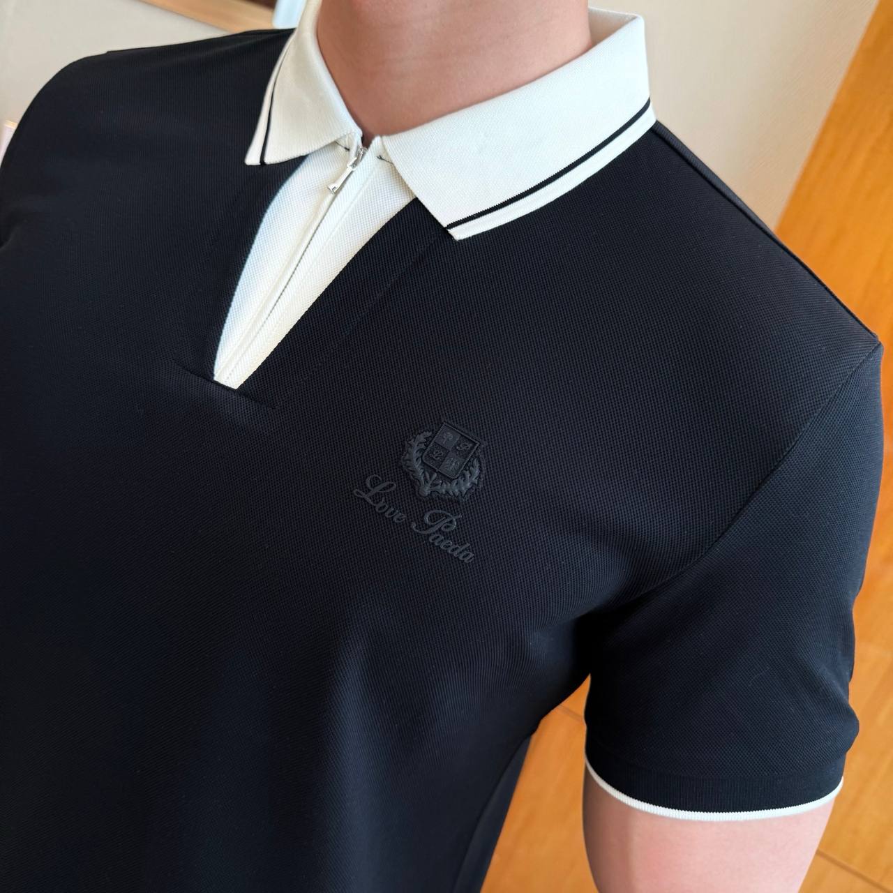 Loro Piana Contrast Collar Polo – Refined Casual Luxury