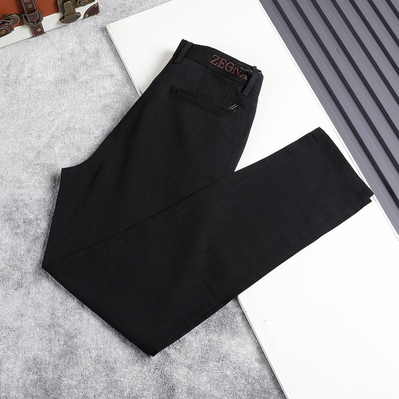 Zegna black linen trousers Luxury