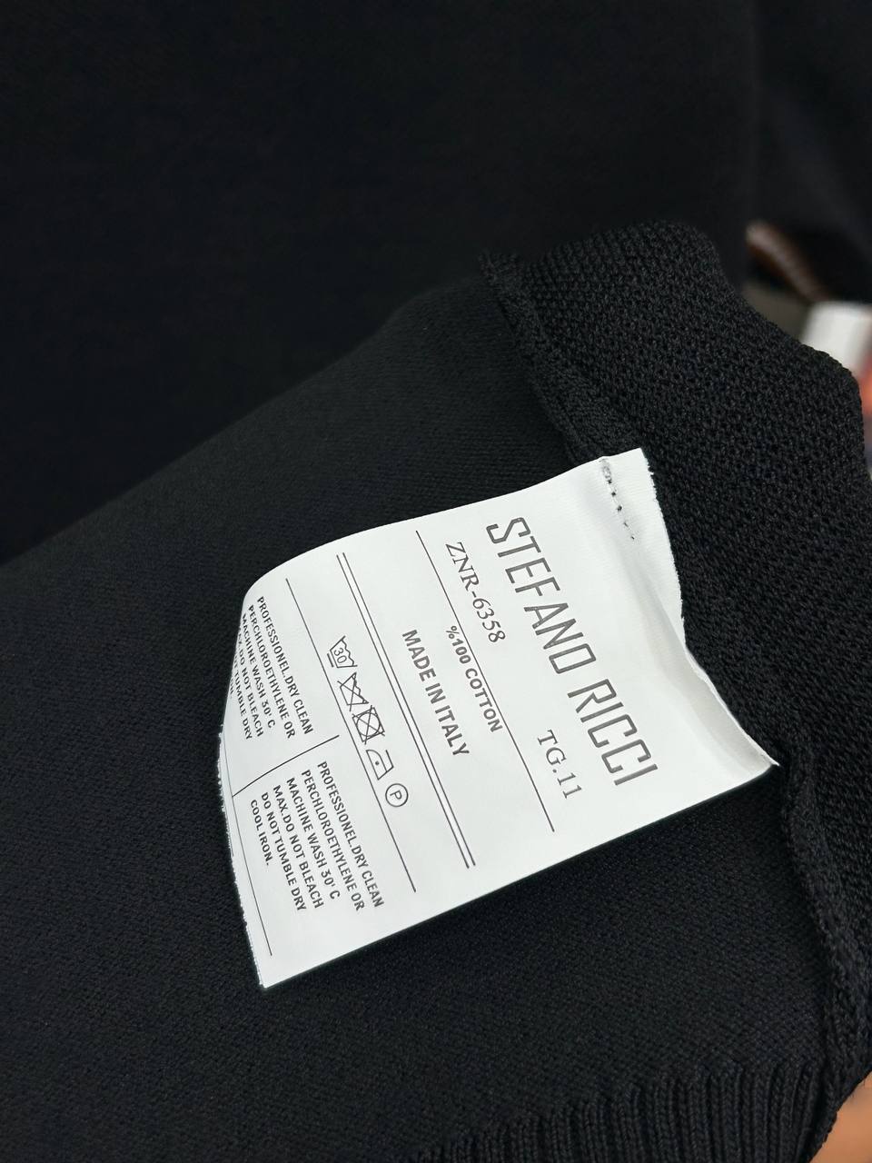 Stefano Ricci Half-Zip Knit Polo – Black