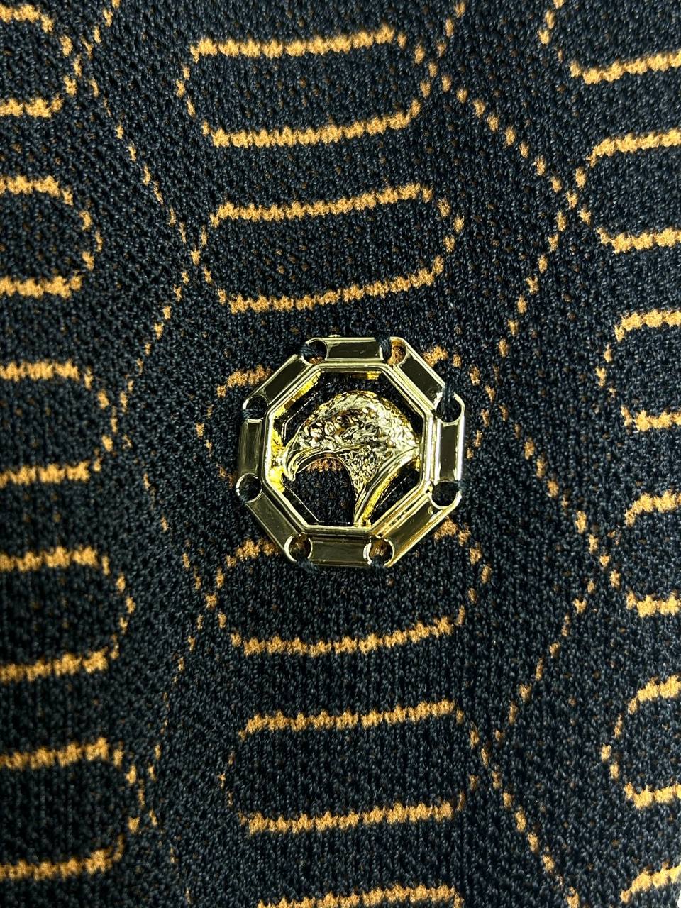 STEFANO RICCI | Signature Knit Polo** **Refined Texture. Timeless Sophistication