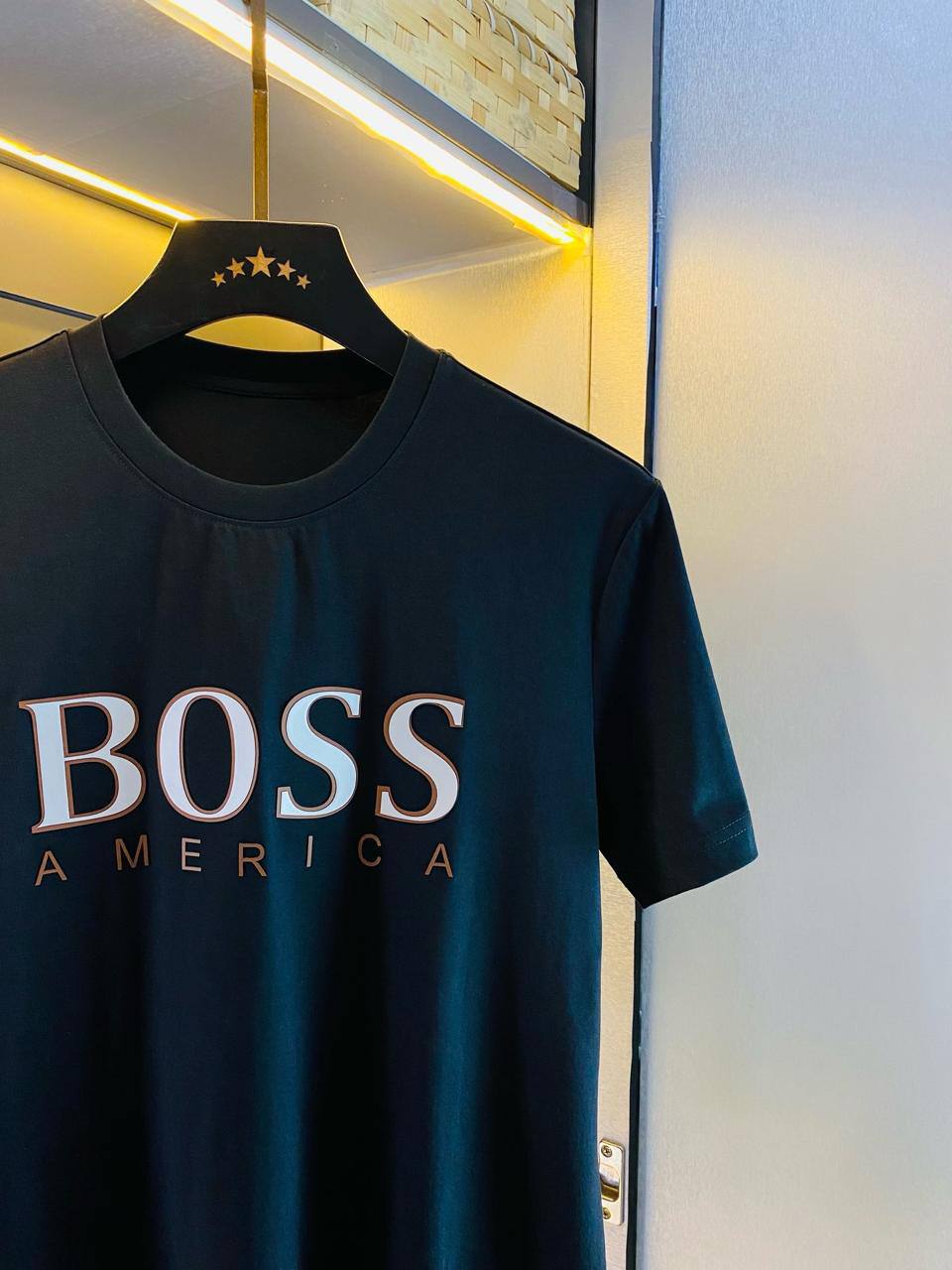 Boss America Logo T-Shirt – Black Edition
