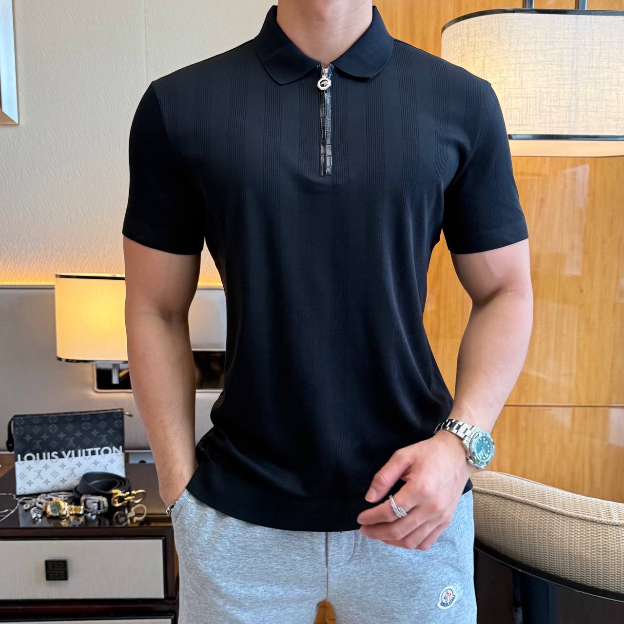Stefano Ricci Luxury Zip Polo – Modern Italian Sophistication ✨