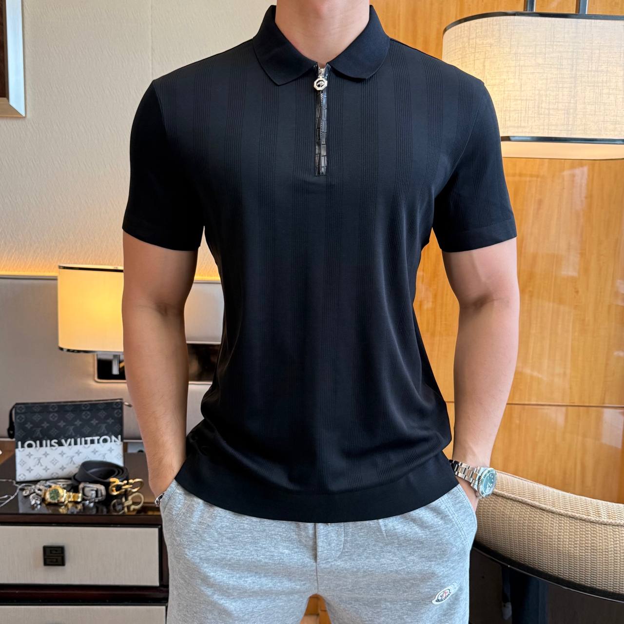 Stefano Ricci Luxury Zip Polo – Modern Italian Sophistication ✨