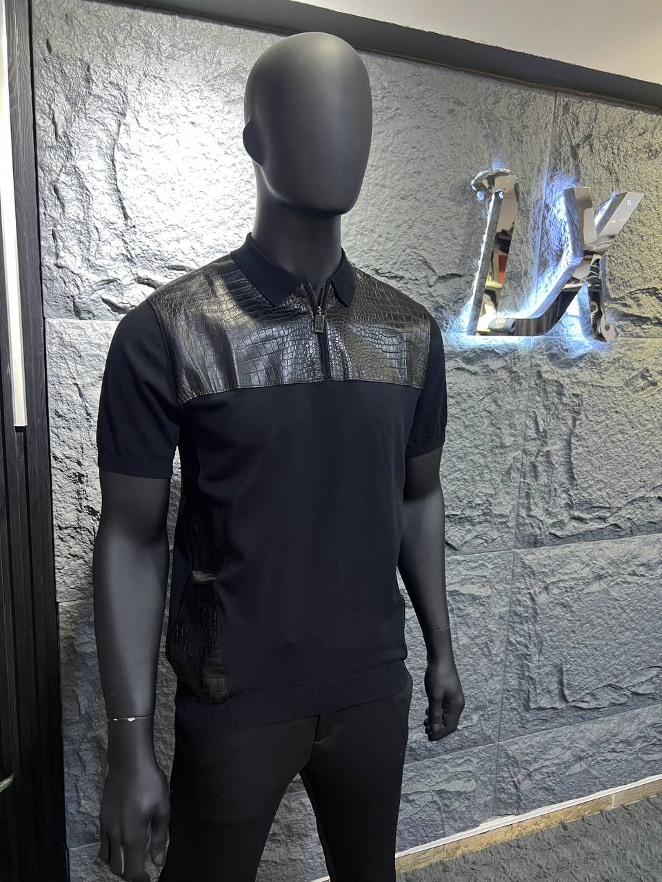 Stefano Ricci luxury black polo shirt