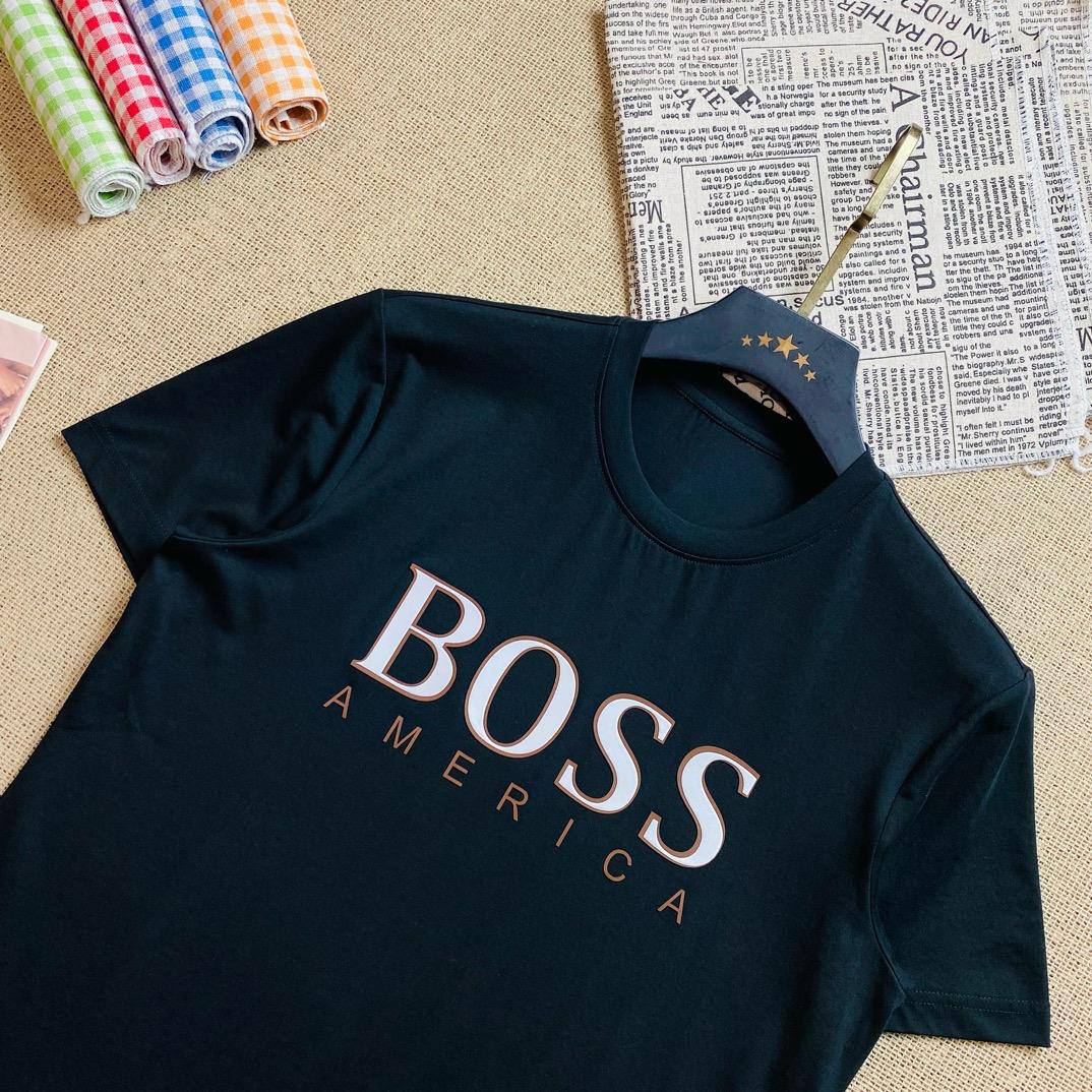 Boss America Logo T-Shirt – Black Edition