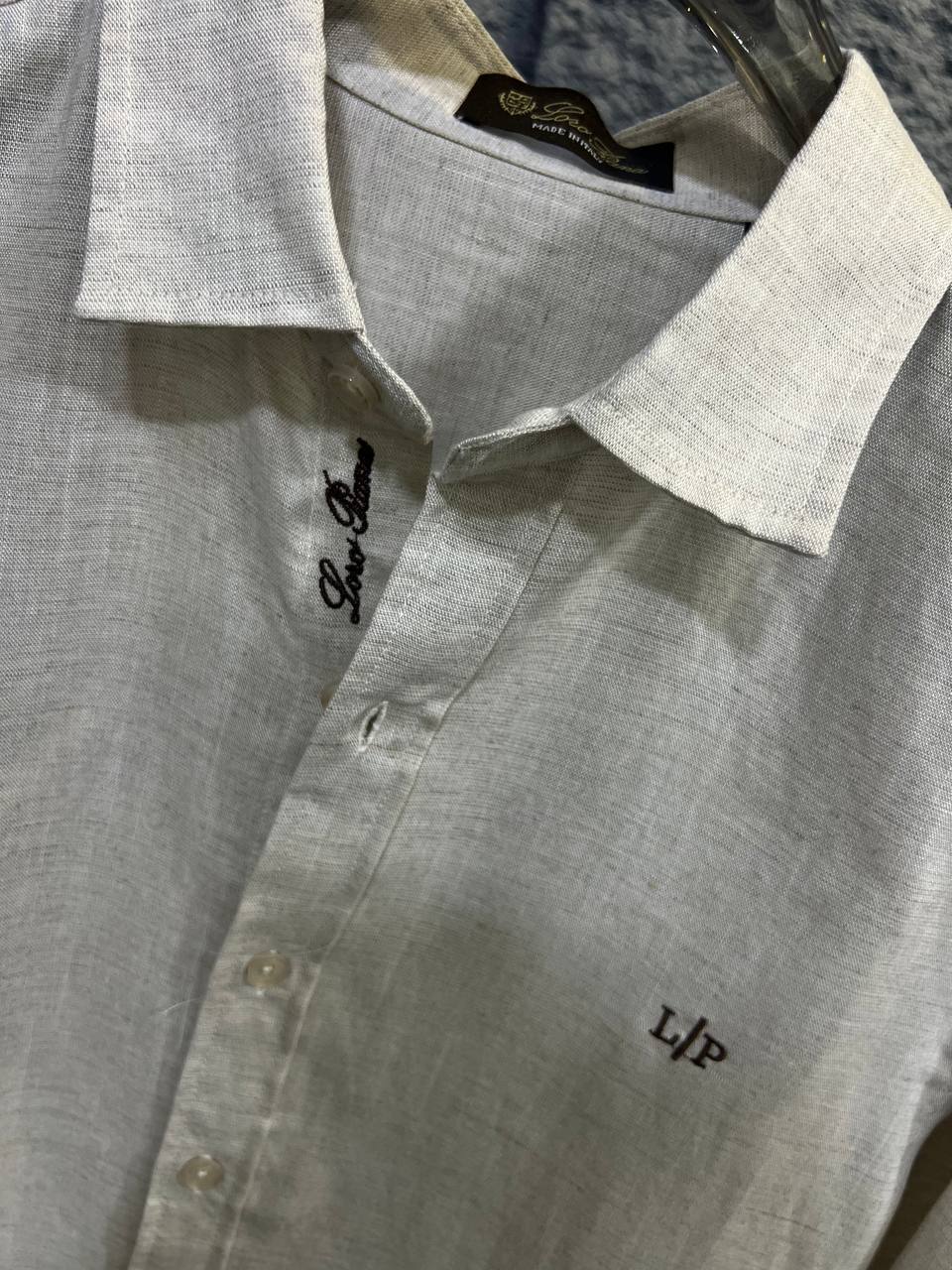 Loro Piana - Beige Linen Long Sleeve Shirt & Drawstring Trousers Set