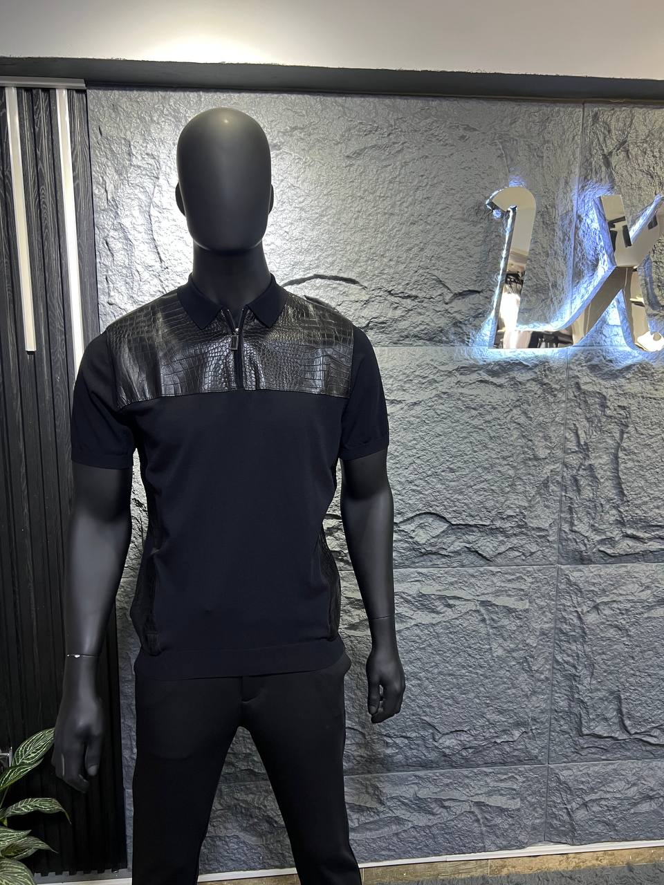Stefano Ricci luxury black polo shirt