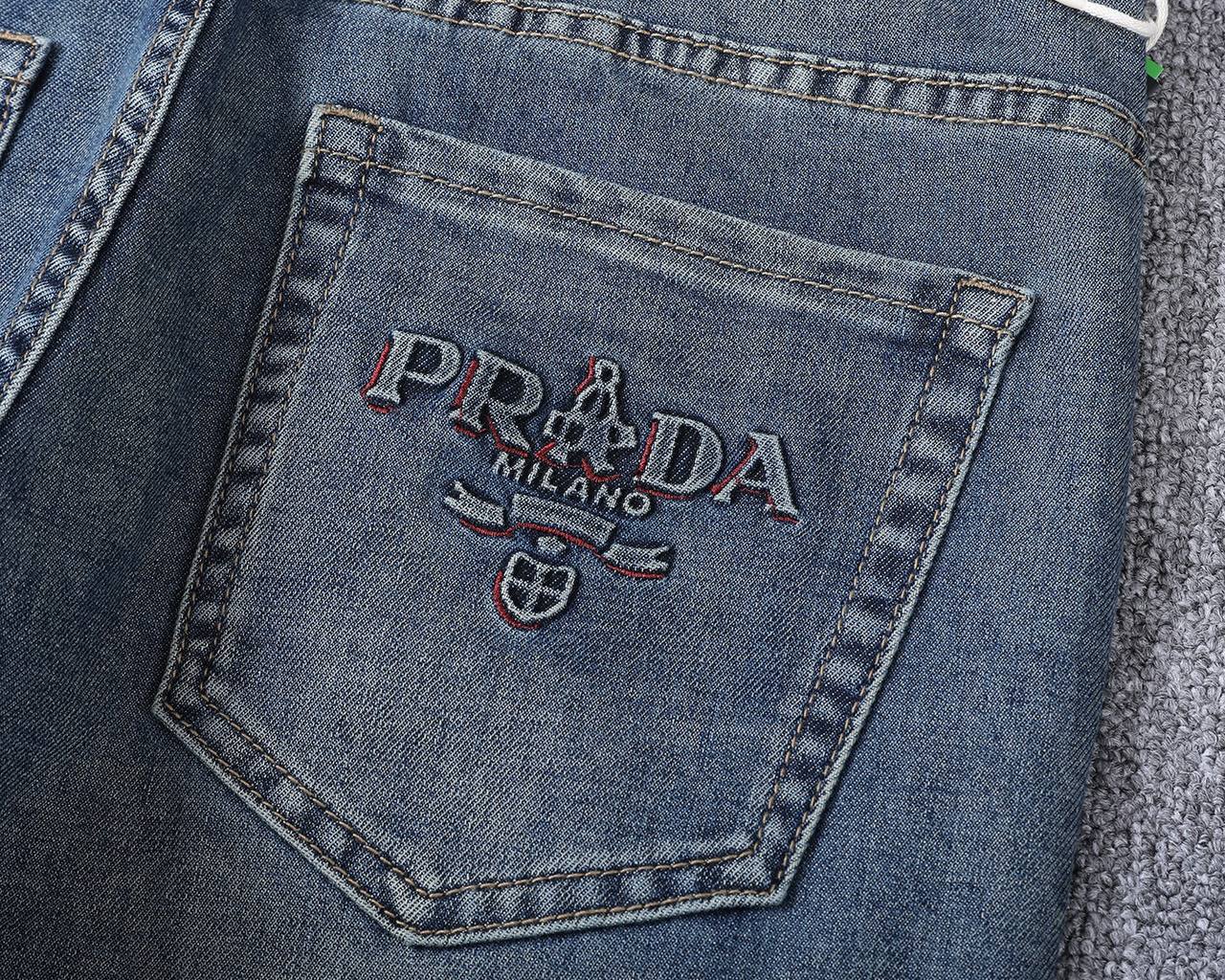 Prada Milano Light Wash Denim Jeans – Classic Straight Fit | Premium Men's Jeans